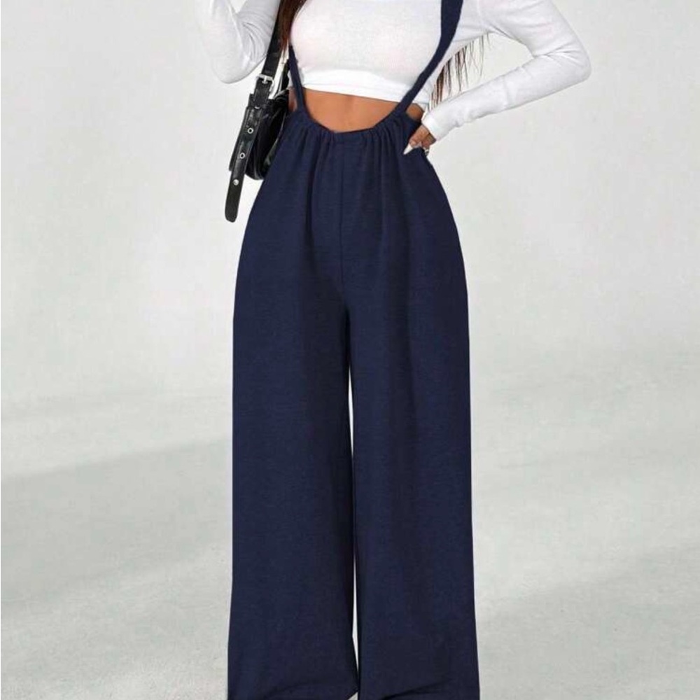 Elegant Navy Blue Women's Jumpsuit